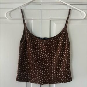 Brandy Melville Brown Floral Tank